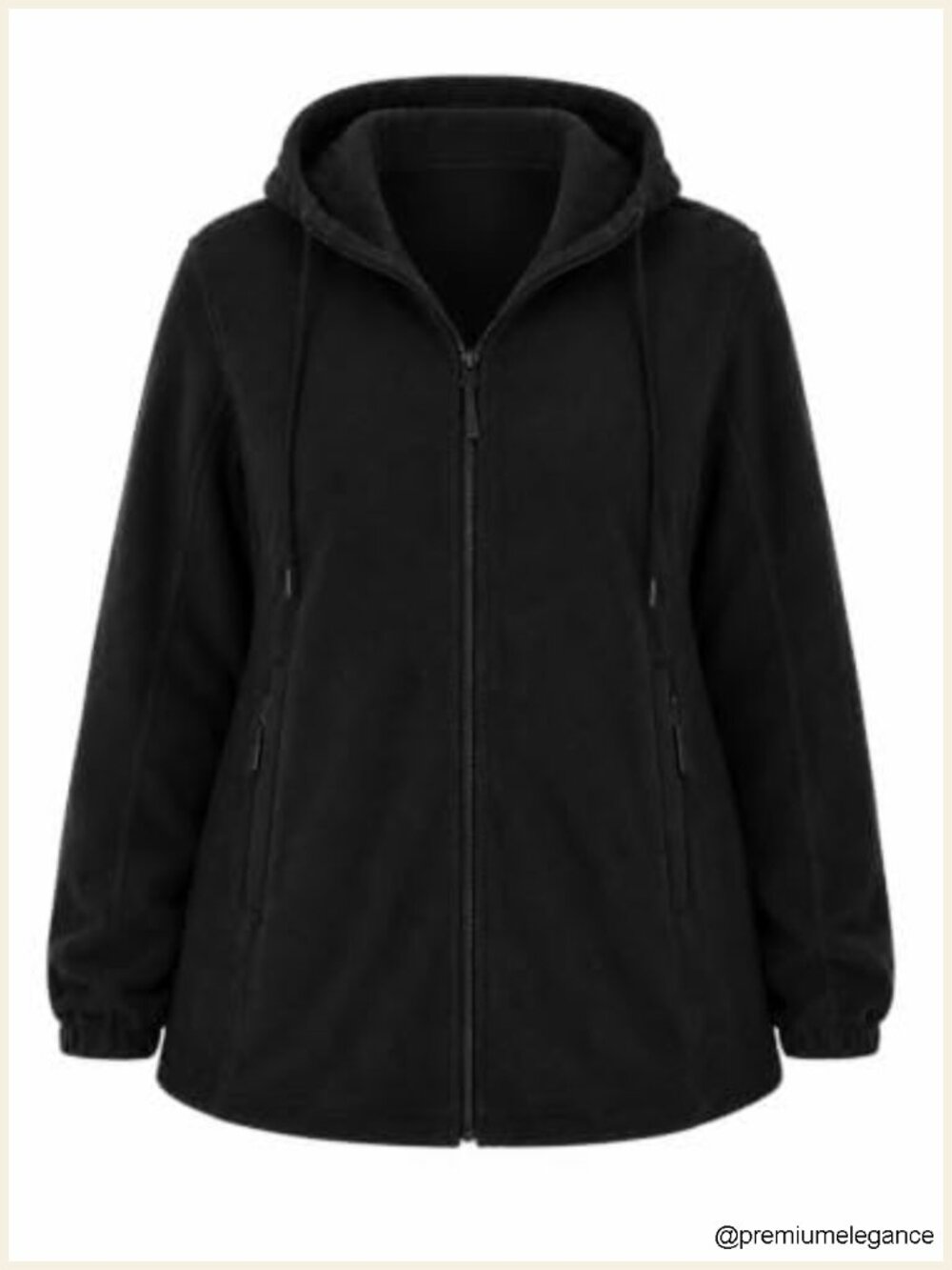 Plus Size Fleece Jacket Zip Up Hoodie Lightweight Warm Coat Casual